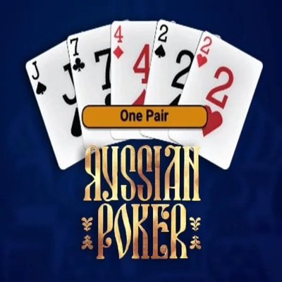 Russian Poker slot logo by OneTouch Games at Safe Casino